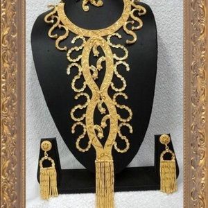 Sonassa “Le S” 24 Karat Gold Plated Dubai Necklace